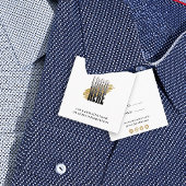 シンプルホワイトロゴソーシャルぶら下がったメディアの価格ラベル スクエア名刺