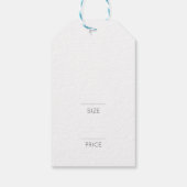 シンプルホワイトロゴ衣料品価格ラベル ギフトタグ (裏面)