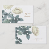 シンプルホワイトローズ名刺 名刺 (正面/裏面)