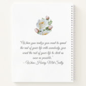 シンプルホワイトローズ |引用文 |ウェディングプランナー  ノートブック (裏面)