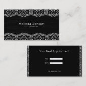 シンプルホワイトヴィンテージレース 名刺 (正面/裏面)