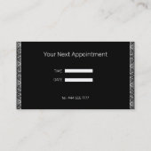 シンプルホワイトヴィンテージレース 名刺 (裏面)