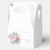 シンプルホワイト春花模様赤ちゃんシャワーありがとう フェイバーボックス (オープン)