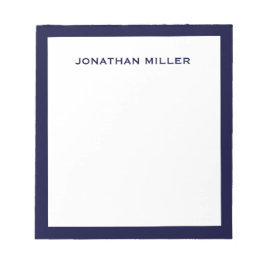 シンプルホワイト海軍タイポグラフィ ノートパッド