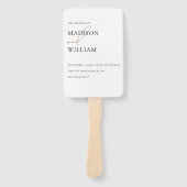 シンプルホワイト結婚式 プログラムハンドファン ハンドファン (正面)