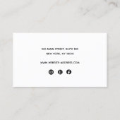 シンプルホワイト4穴スタッドイヤリング表示 名刺 (裏面)