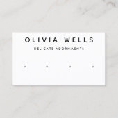 シンプルホワイト4穴スタッドイヤリング表示 名刺 (正面)