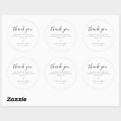 シンプルホワイト&ブラックのミニマ結婚リスト ラウンドシール (シート)