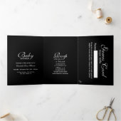 シンプルホワイト&ブラックベビーシャワースイート 三つ折り招待状 (内部)