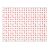 シンプルホワイト&レッドウィンターフローラルパターンクリスマス テーブルクロス (正面(横))