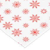 シンプルホワイト&レッドウィンターフローラルパターンクリスマス テーブルクロス (アングル)