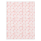 シンプルホワイト&レッドウィンターフローラルパターンクリスマス テーブルクロス (正面)