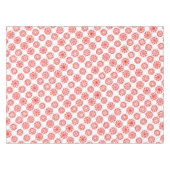 シンプルホワイト&レッドウィンターフローラルパターンクリスマス テーブルクロス (正面(横))