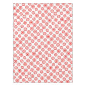 シンプルホワイト&レッドウィンターフローラルパターンクリスマス テーブルクロス (正面)