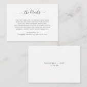 シンプルホワイ結婚トの情報詳細 エンクロージャーカード (正面/裏面)