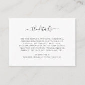 シンプルホワイ結婚トの情報詳細 エンクロージャーカード (正面)