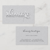 シンプルホワエレガントイトグリッタースキンケア 名刺 (正面/裏面)