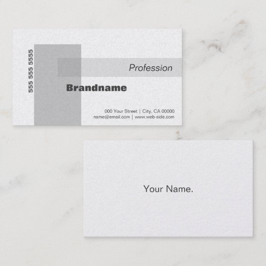 シンプルホワエレガントイトグレースタイルプロフェッショナル 名刺 (正面/裏面)
