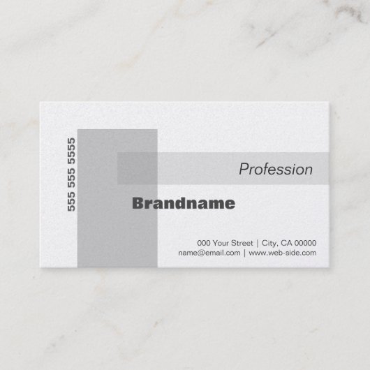 シンプルホワエレガントイトグレースタイルプロフェッショナル 名刺 (正面)