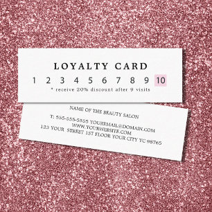 シンプルホワエレガントイトローズ美しいロイヤリティ ロイヤリティカード