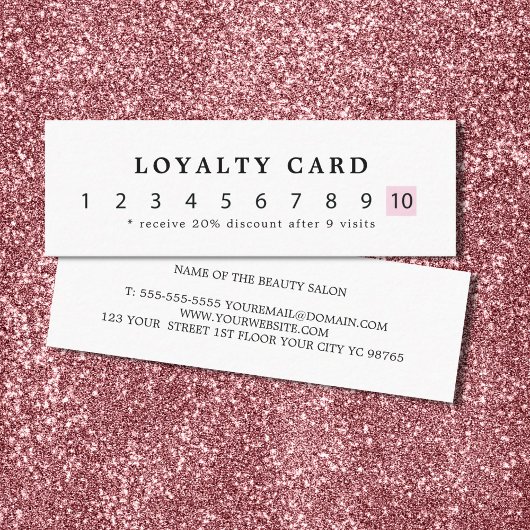 シンプルホワエレガントイトローズ美しいロイヤリティ ロイヤリティカード