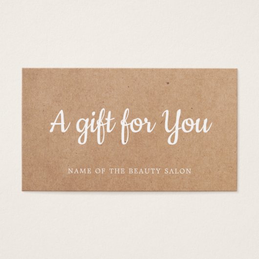 シンプルホワエレガントイト印刷クラフト美しいサロン (正面)