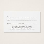 シンプルホワエレガントイト印刷クラフト美しいサロン (裏面)