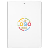 シンプルホワカスタムイトと金ゴールド会社のビジネスロゴ クリップボード (裏面)