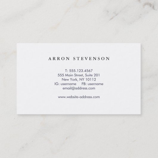 シンプルホワクラシックイト建築会社 名刺 (裏面)