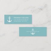 シンプルホワスタイリッシュイトとアクア航海のいかり | スキニー名刺 (正面/裏面)