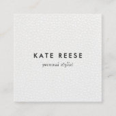 シンプルホワスタイリッシュイトレザープロフェッショナルスタイリスト スクエア名刺 (正面)