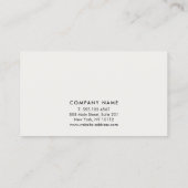 シンプルホワモダンイフェイクシルバーストライプアポイントメント 予約カード (裏面)