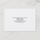 シンプルホワユニークイモダンの名刺 名刺 (裏面)