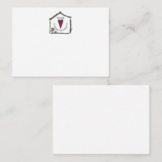 シンプルホームはハートがノーテカード ノートカード (正面/裏面)