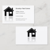 シンプルホームアイコン不動産仲介業者名刺 名刺 (正面/裏面)