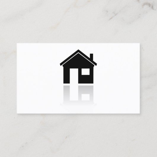 シンプルホームアイコン不動産仲介業者名刺 名刺 (裏面)