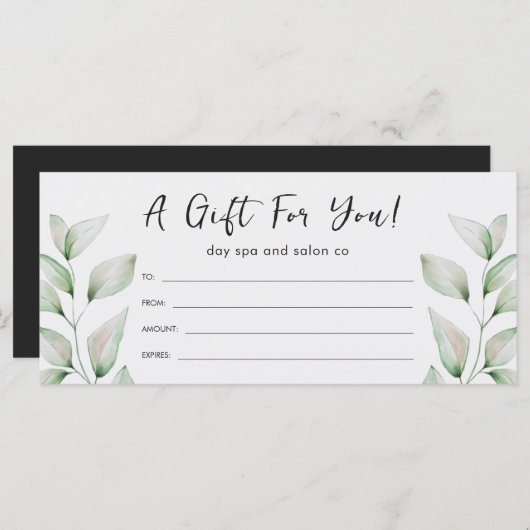 シンプルボタニカルウォーター葉カラーブラック (正面/裏面)