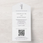 シンプルボタニカルオールインワン結婚式招待状 オールインワン招待状 (内側)