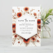 シンプルボタニカルテラコッタ結婚ズ セーブザデート (スタンド正面)