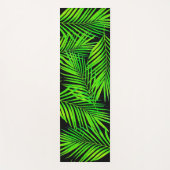 シンプルボタニカルパ離れームオンブラック ヨガマット (正面)