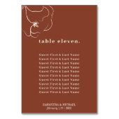 シンプルボタニカルフローラテラコッタゲストハウス テーブルナンバー (裏面)