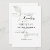 シンプルボタニカルブライド両親結婚式招待状 招待状 (正面/裏面)