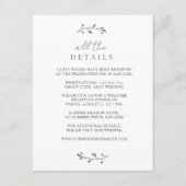 シンプルボタニカルモダンシミニマルッ結婚クス エンクロージャーカード (正面)
