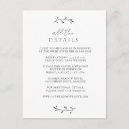 シンプルボタニカルモダンシミニマルッ結婚クス エンクロージャーカード