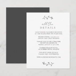 シンプルボタニカルモダンシミニマルッ結婚クス エンクロージャーカード