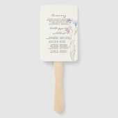 シンプルボタニカルワイルドフラワーベージュ結婚式 プログラム ハンドファン (裏面)