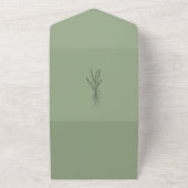 シンプルボタニカル結婚セージ オールインワン招待状 (外側)
