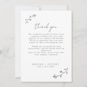 シンプルボタニッモダンクミニマルシ結婚ックの写真 サンキューカード (正面)