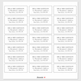 シンプルボタ結婚ニカルズゲスト住所 シール