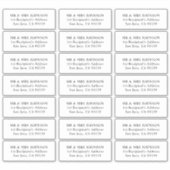 シンプルボタ結婚ニカルズゲスト住所 シール (正面)